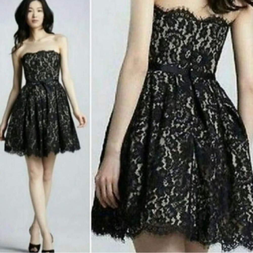 NEIMAN MARCUS ROBERT RODRIQUEZ Black Lace Dress 6